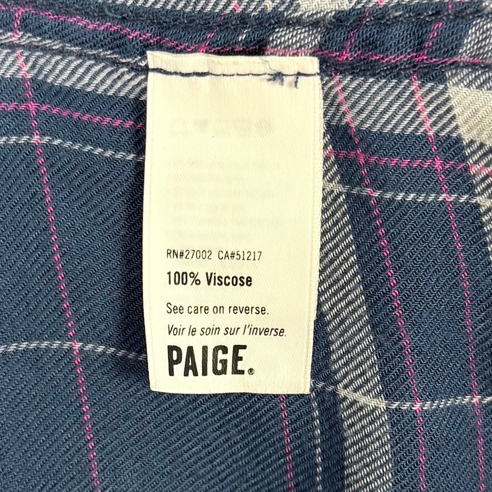 Page Flannel Button Down Shirt Small Cozy Rugged Hiking Camping Country Layers - Picture 3 of 8